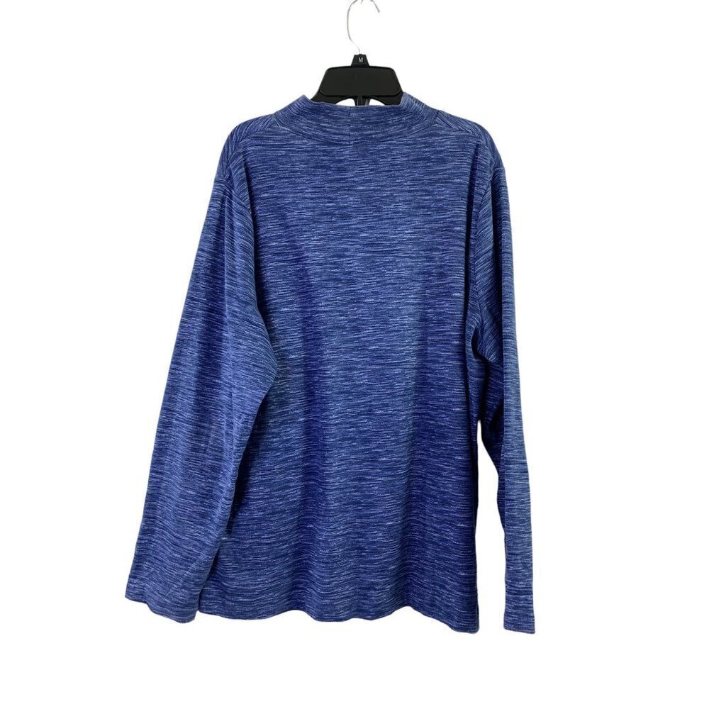 Croft & Barrow Women's Ocean Blue Mock Neck Top - Picture 2 of 6